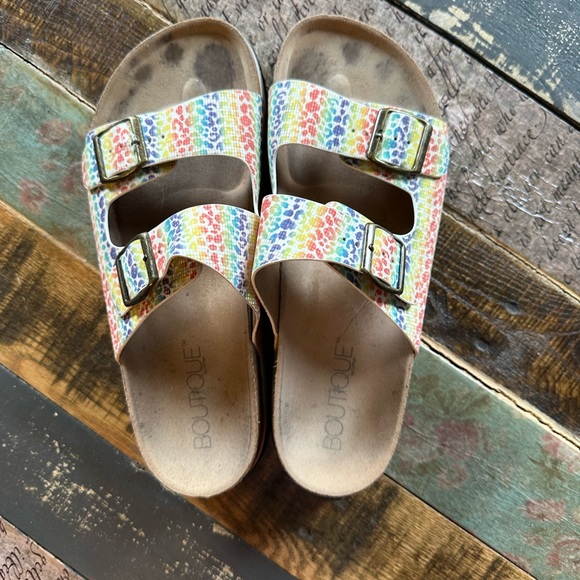 💥 BOGO 💥 Corky’s Beach Babe Sandal in Rainbow Leopard 11 - Picture 3 of 9